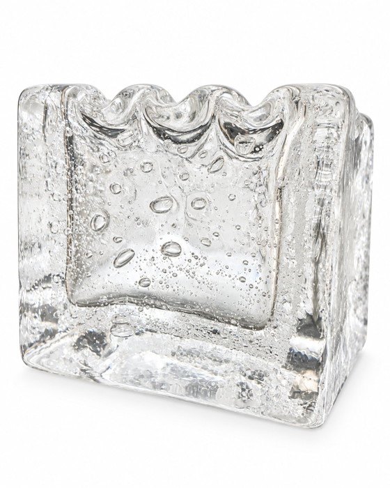 Daum Nancy Svuotatasche/Posacenere Quadrangolare in Vetro Spesso Bolle – Oggetti decorativi, Glass (photo 5 of 7)