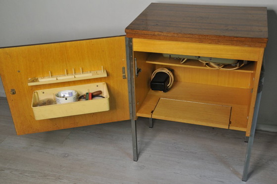 Image 1 of Bernina Favorit Mobili per cucire - Mobile in teak vintage degli anni '60/'70 mobile per giradischi