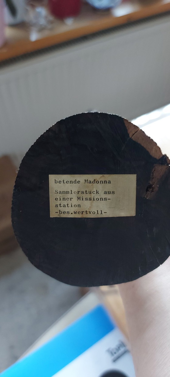 Scultura in Legno Vintage – Madonna africana stilizzata in ebano massiccio (41 cm) – Sculture, Wood (photo 2 of 5)