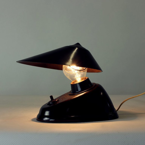 Image 1 of Lámpara de baquelita marrón del equipo Bauhaus para Esc Zukov, década de 1930