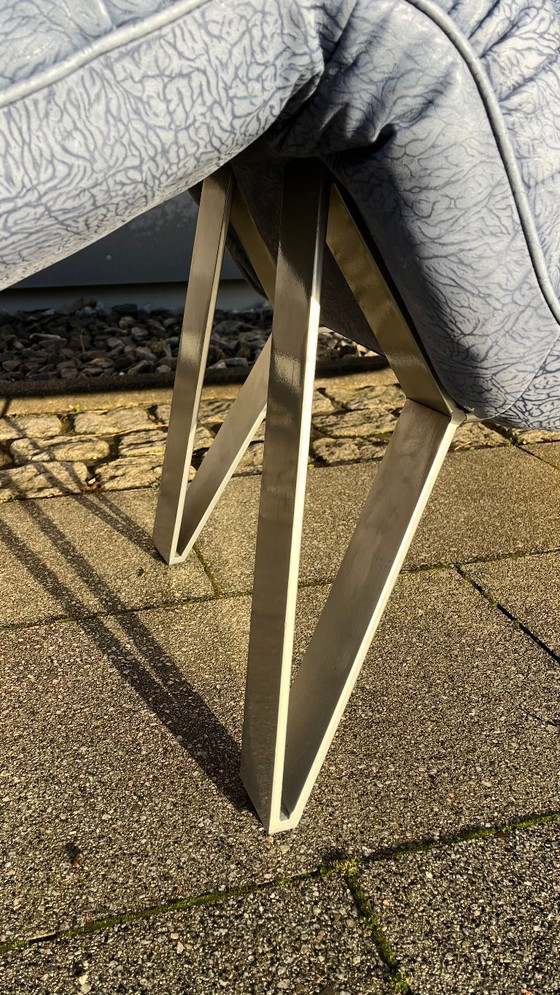 Image 1 of De Sede Design Sofa DS142 Leather (embossed) blue