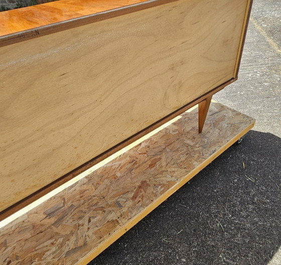 Image 1 of French MID-CENTURY MODERN Sideboard-Luxurious Macassar 60s Buffet-60s
