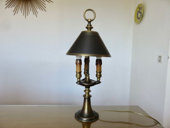 Image 1 of Lampada a 3 fuochi in bronzo per bottiglie d'acqua calda