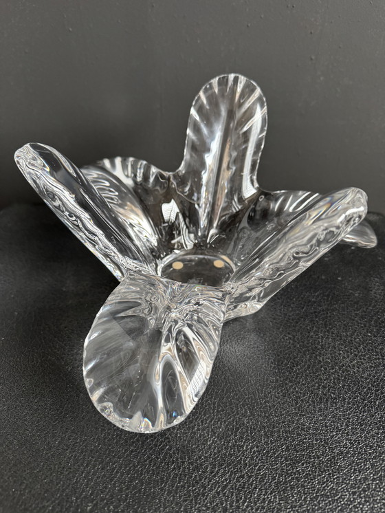 Image 1 of Vassoio portaoggetti in cristallo a forma di palma degli anni '70