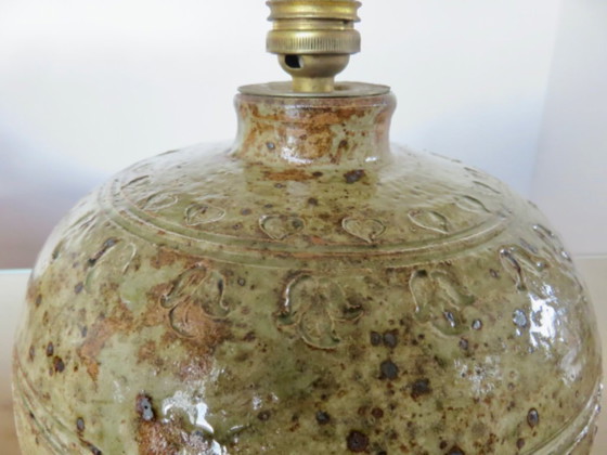 Image 1 of Signed stoneware lamp, circa 1960