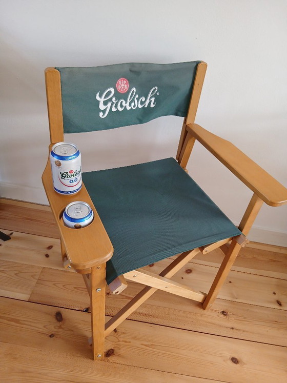 Image 1 of Unieke Grolsch Regiseurstoel 2013-2017 (opklapbaar)