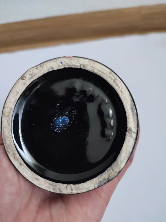 Image 1 of Vase auf Fuß Schwarzes Horn des Überflusses Sechziger Jahre 60er Jahre