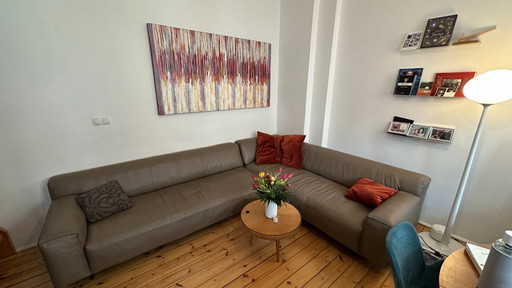 Rolf Benz L-shaped sofa in genuine leather – original price over €10,000