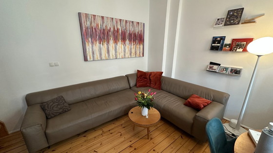 Image 1 of Rolf Benz L-vormige sofa van echt leer – oorspronkelijke prijs meer dan €10.000