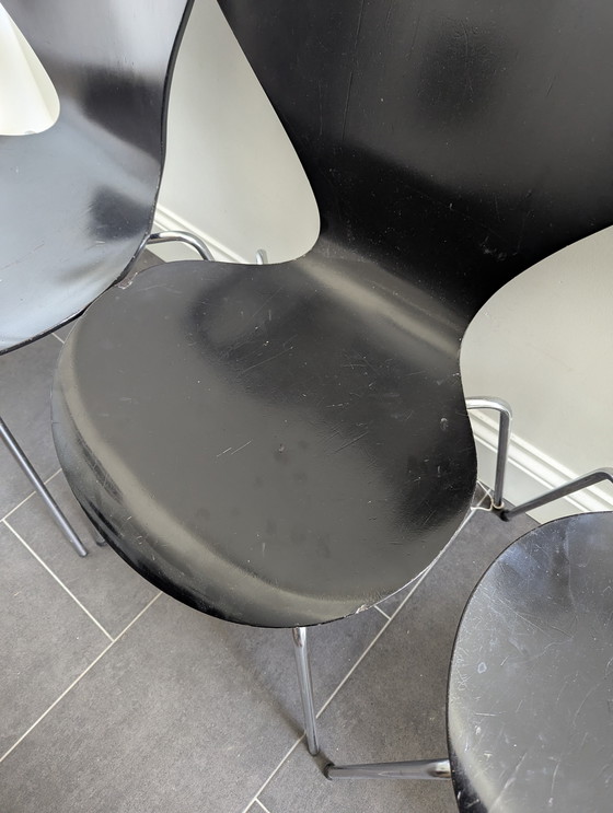 Image 1 of Fritz Hansen Butterfly chairs 4x Arne Jacobsen series 7