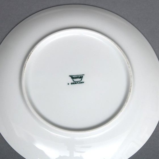 Image 1 of Raymond Loewy (1883-1986) set of 8 cake plates (15.5 cm), Script, Rosenthal Continental China, 1960s
