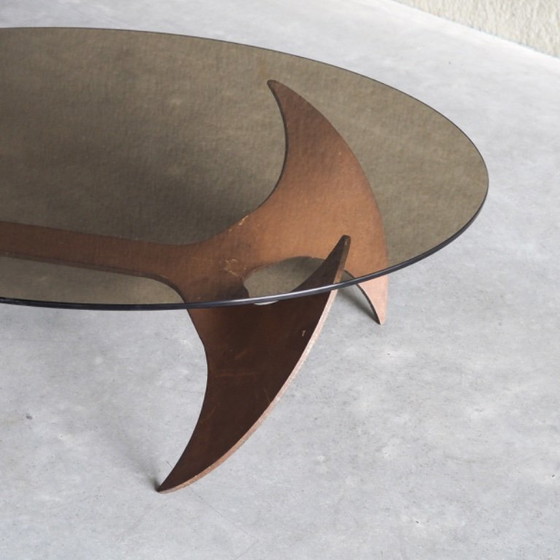Propeller Oval Coffee Table by Knut Hesterberg for Ronald Schmitt – Metal, Glass (photo 10 of 14)