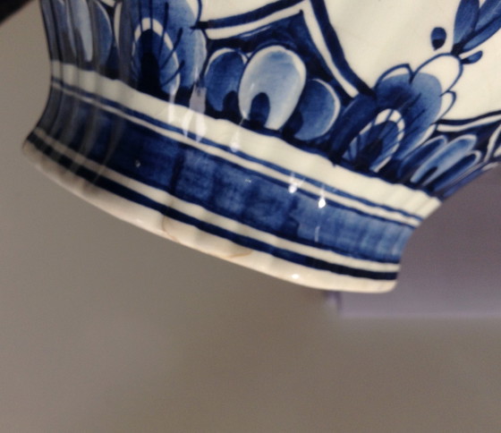 Image 1 of Delfts Blauwe VLS Velsen Holland dekselvaas,  gemberpot, urnvaas