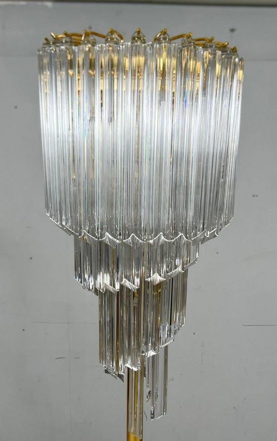 Image 1 of Large waterfall floor lamp/floor lamp by Novaresi, Murano glass, Italy, 1970s