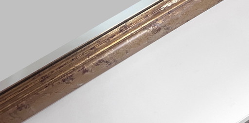 Espejo facetado de madera estilo Regencia con patrón de mármol