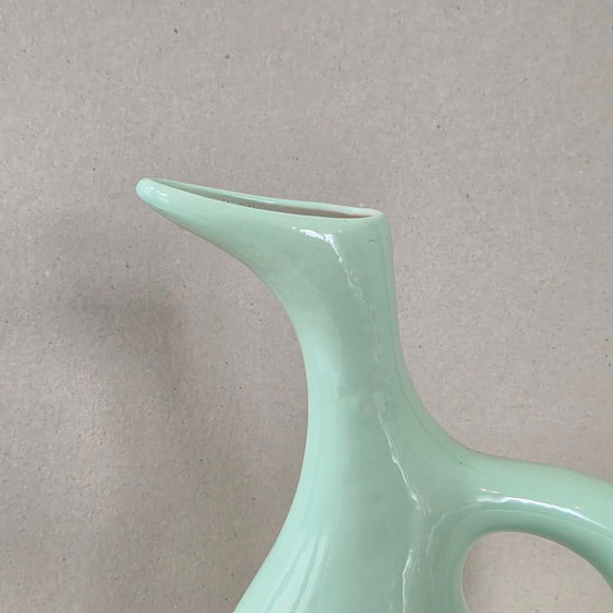 Image 1 of BELANGRIJKE VAAS UIT DE JAREN 60, KANVORMIG, RICARD KERAMIEK, CELADON KLEUR, JAREN 60