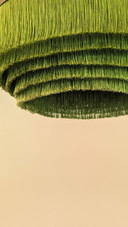 Hans-Agne Jakobsson T-603 lampe suspendue en laiton avec franges vertes