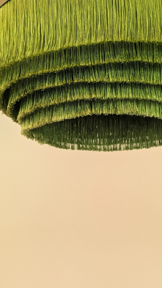 Image 1 of Lampada a sospensione Hans-Agne Jakobsson T-603 in ottone con frange verdi