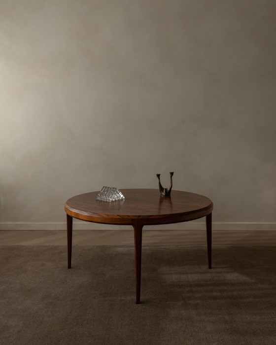 Image 1 of Vintage Rosewood Coffee Table (Model 283) by Johannes Andersen for CFC Silkeborg | Danish Modern Round Table