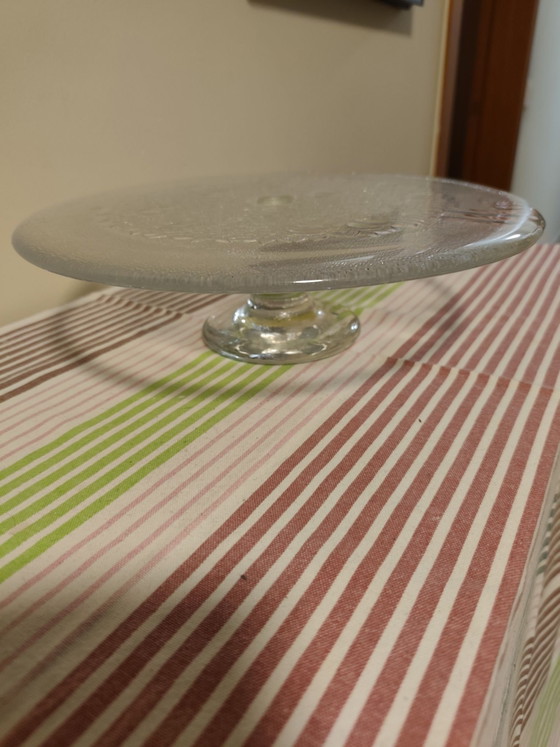 Vintage Glass Cake/Pastry Stand on Foot, Ann Wolf, Tableware, Transparent (photo 5 of 8)
