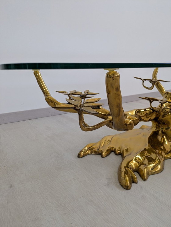 Image 1 of Willy Daro - Tavolino - Bonzaï - Ottone, vetro