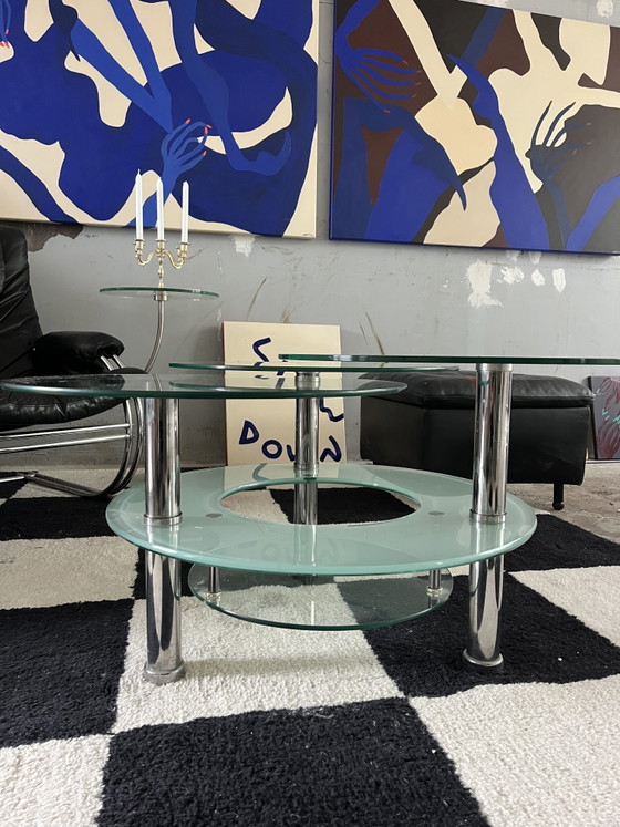 Image 1 of Coffee table with rotating leaves