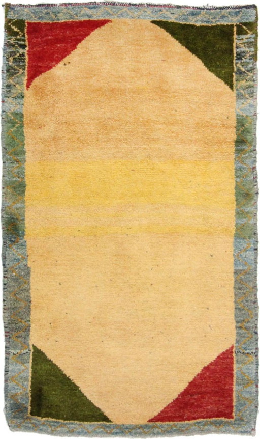 Original Perserteppich Gabbeh Ghashghai Orientteppich 130 cm x 72 cm Alt Natur