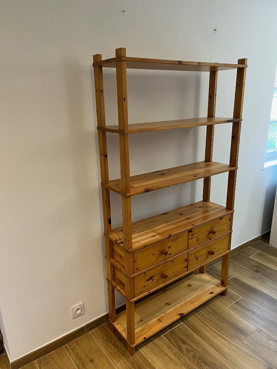 Image 1 of Grande scaffale/libreria in pino degli anni '80/'90