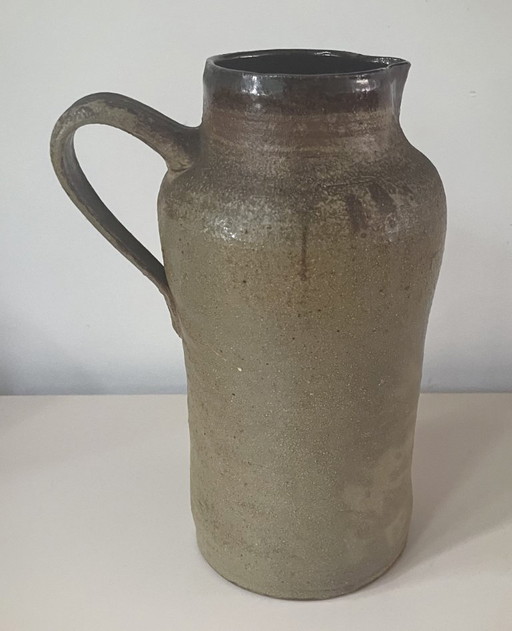 Grande cruche vintage en poterie d'atelier