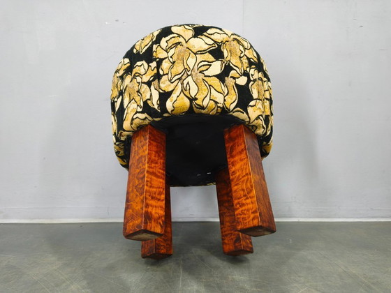 Image 1 of Taburete redondo Art Déco, Checoslovaquia, década de 1930