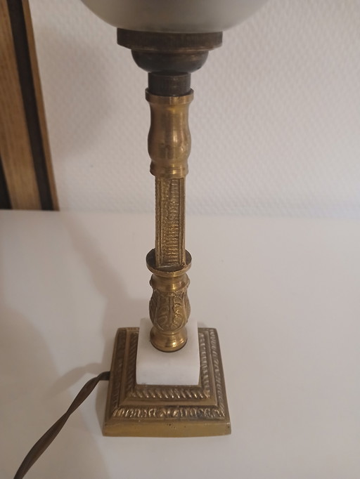 Antique tulip lamp, 22cm high