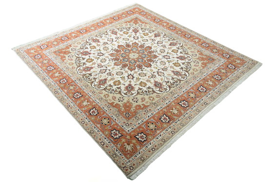 Image 1 of Tappeto persiano annodato a mano - Tabriz 50 Raj con seta 203 x 200 cm