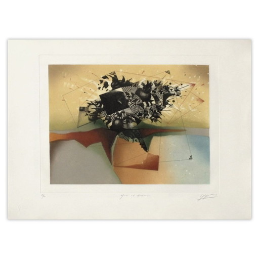 Georges DUSSAU signierte Radierung Muse Et Madone 1981 – lithos zeefdrukken, Paper
