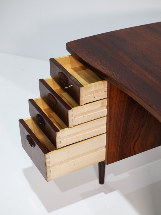 Kai Kristiansen Schreibtisch mit Bar Modell 54 Kidney Palisander – Wood (photo 14 of 19)