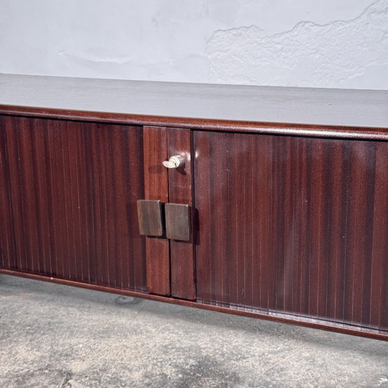 Sculptural Sliding-Door Sideboard / TV Stand, 1990s – Brass (photo 11 of 15)