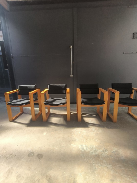 4 chaises design hollandaises Ate van Apeldoorn Hattem design vintage années 70 – Chaises de salle à manger (photo 13 of 15)