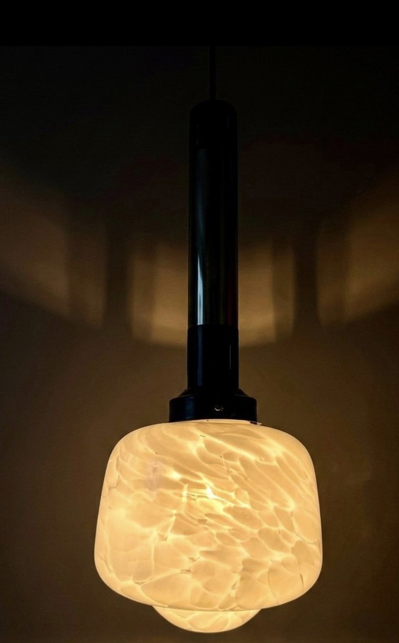 Image 1 of Vintage lamp met opalen bol.