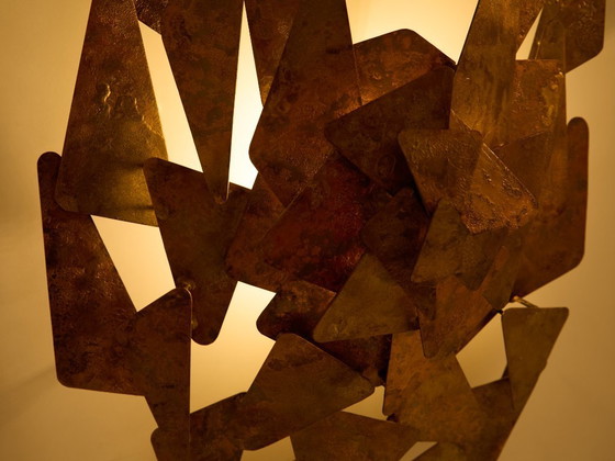 Image 1 of Scultura da parete in metallo patinato Auguste Fix, anni '70