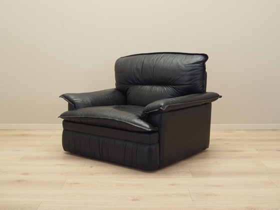 Image 1 of Leren fauteuil, Italiaans ontwerp, jaren 1960, productie: Italië