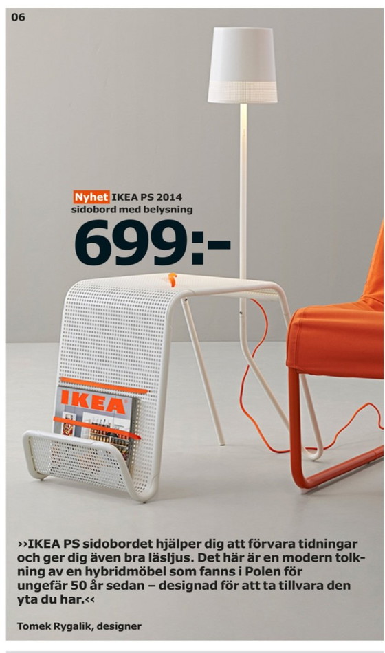 Image 1 of MESA AUXILIAR CON LÁMPARA, IKEA PS 2014, Thomek Rygalik