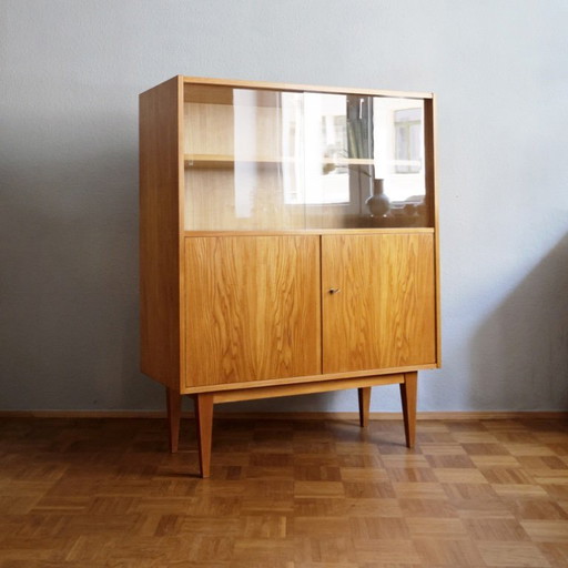 ❤️Hellerau Vitrinekast voor Cultureel Meubels Franz Ehrlich Serie 602 DDR Midden-eeuwse Bauhaus GERESTAUREERD