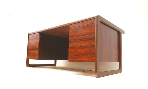 Image 1 of Large vintage rosewood desk / executive desk from the 1960s