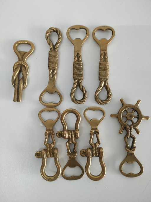Vintage maritime brass design bottle openers
