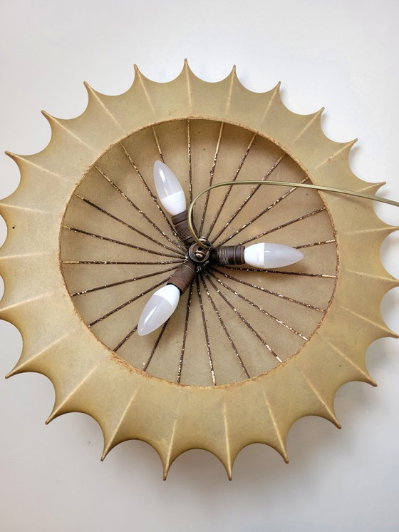 Image 1 of Vintage Cocoon ceiling lamp by Friedel Wauer for Goldkant Leuchten
