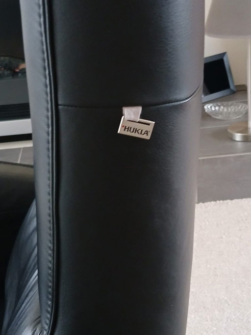 Sillón Relax Hukla Talla S, Cuero Negro (usado, en muy buen estado)