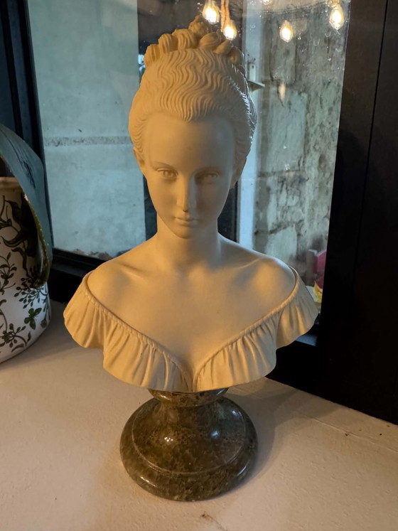 Busto in alabastro Manon Lescaut firmato Arnaldo Giannelli – Oggetti decorativi, Pietra (photo 7 of 7)
