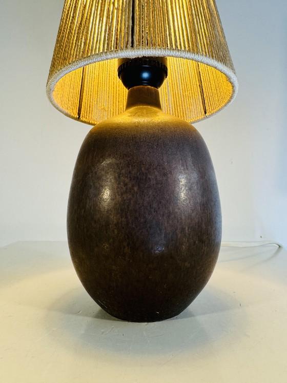 Image 1 of KERAMIEK EN SISAL TAFELLAMP VAN AGNE ARONSSON, ZWEDEN, 1960