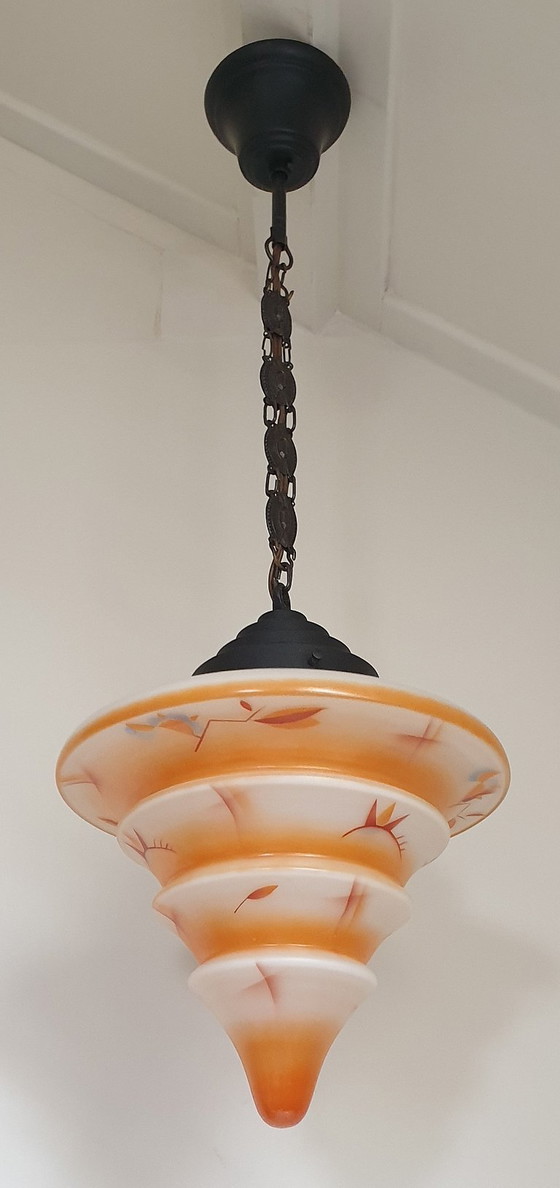 Image 1 of Unique Art Deco pendant lamp from the 1930s.