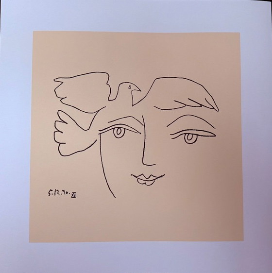 Image 1 of Pablo Picasso: "The Face of Peace XI, 1950." Dated in the plate.