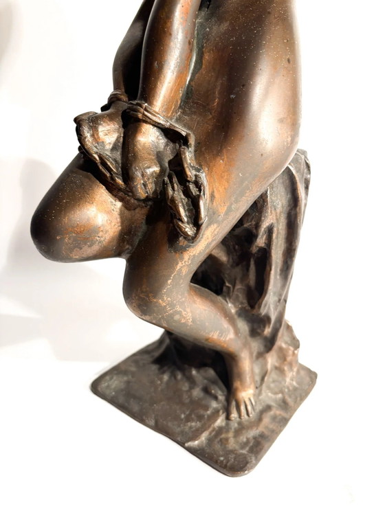 Bronze Sculpture "The Slave" Attributed to Giacomo Ginotti 19th Century (photo 7 of 9)